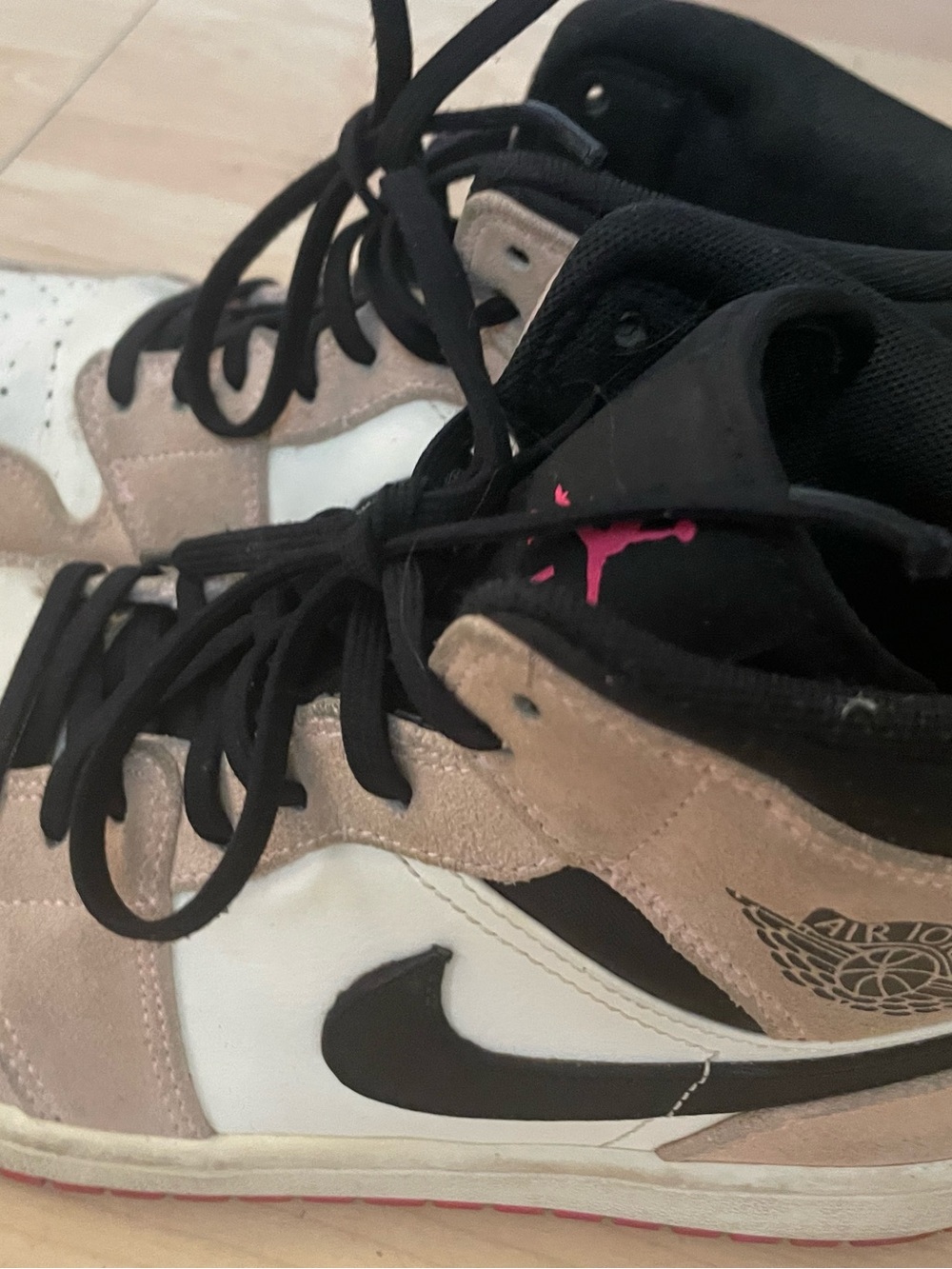Jordan Men’s Athletic Shoes in Black, White, Tan size 8 make an offer